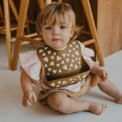 Bavoir en silicone Fall In Love camel