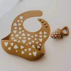 Bavoir en silicone Fall In Love camel