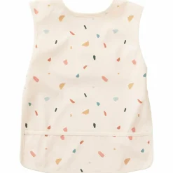 Bavoir intégral en tissu imperméable souple terrazzo (6-24 mois)