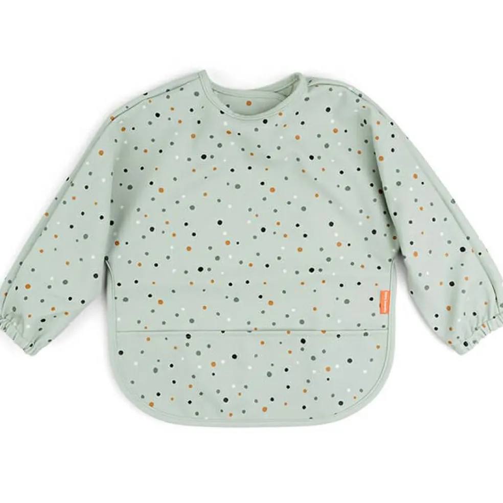 Bavoir manches avec poche Happy dots Vert