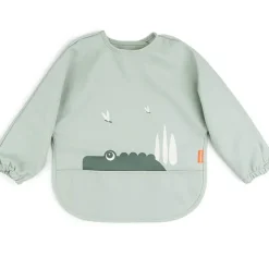 Bavoir manches avec poche Croco Vert