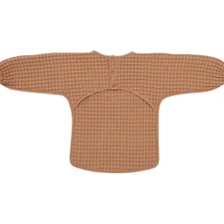 Bavoir manches longues en coton gaufré Cassonade (6-24 mois)