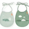 Bavoir petit lot de 2 Croco vert