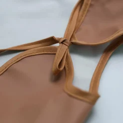 Bavoir plastifié manches longues Terracotta