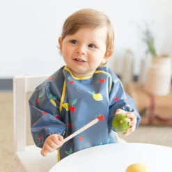 Bavoir plastifié manches longues Fruits