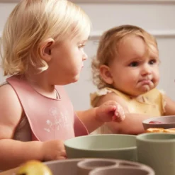 Bavoir silicone imprimé Fleurs d'automne