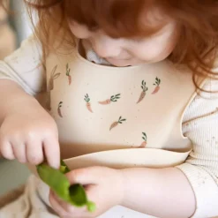 Bavoir silicone imprimé Lapin