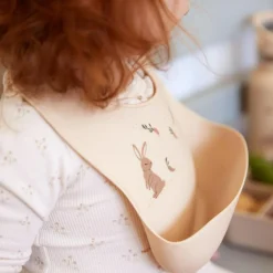 Bavoir silicone imprimé Lapin