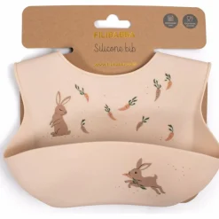 Bavoir silicone imprimé Lapin