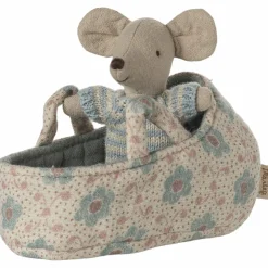 Bébé souris dans la nacelle Bleu