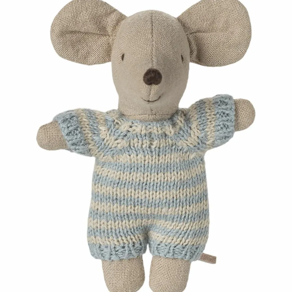 Bébé souris dans la nacelle Bleu