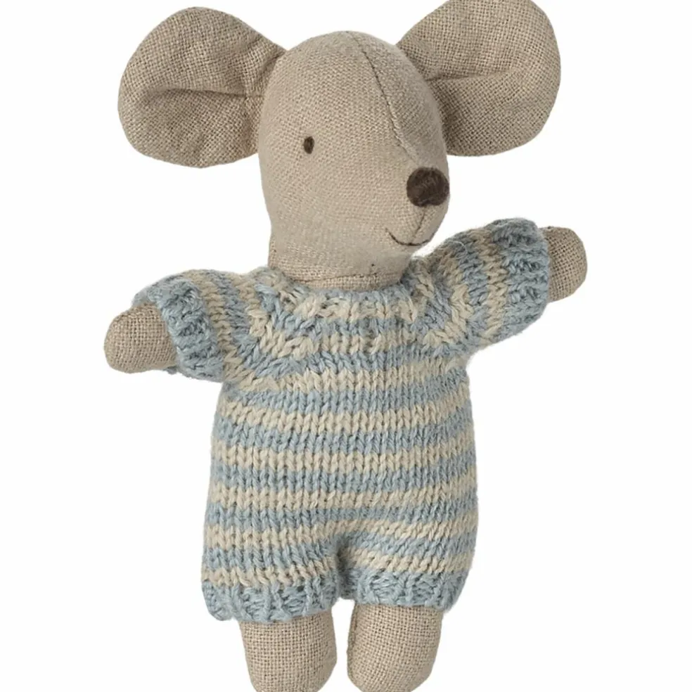 Bébé souris dans la nacelle Bleu