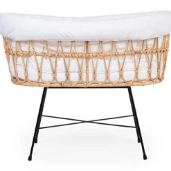Berceau en rotin avec pieds en métal - Reconditionné