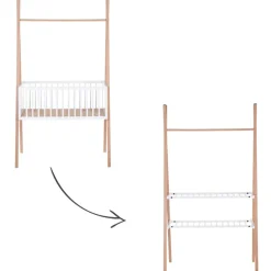 Berceau tipi 50 x 90 cm convertible en étagère