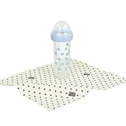 Biberon anti colique coeurs bleus X BONTON (210 ml)