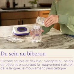 Biberon avec tétine NaturalWave (240 ml)