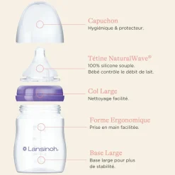 Biberon avec tétine NaturalWave (160 ml)