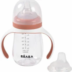 Biberon d'apprentissage 2 en 1 terracotta (210 ml)