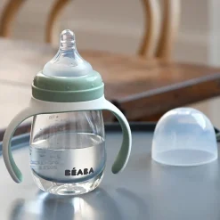 Biberon d'apprentissage 2 en 1 vert sauge (210 ml)