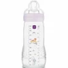 Biberon Easy Active 2ème âge Decor Lilas - Tétine débit X (330ml)