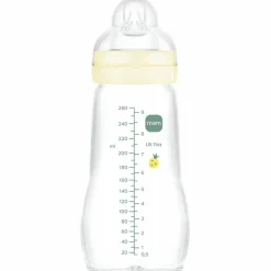 Biberon verre 260 ml Pattern fruit jaune - Tétine débit 2