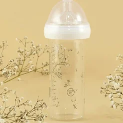 Biberon verre anti colique Gypsophile vert (240 ml)