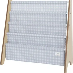 Bibliothèque en tissu recyclé Vichi bleu