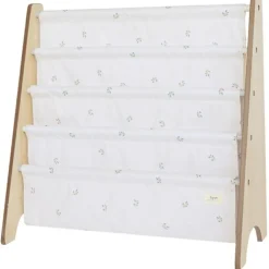 Bibliothèque en tissu recyclé Myrtilles taupe - Reconditionné