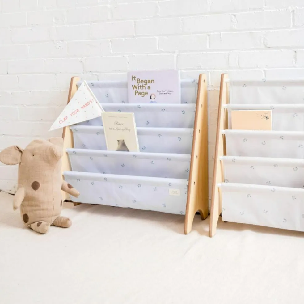 Bibliothèque en tissu recyclé Myrtilles taupe - Reconditionné