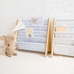 Bibliothèque en tissu recyclé Myrtilles gris