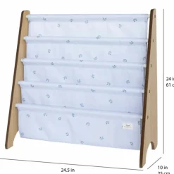 Bibliothèque en tissu recyclé Myrtilles gris