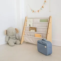 Bibliothèque en tissu recyclé Vichi beige