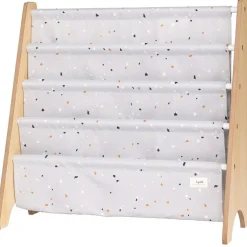 Bibliothèque en tissu recyclé Terrazzo gris clair