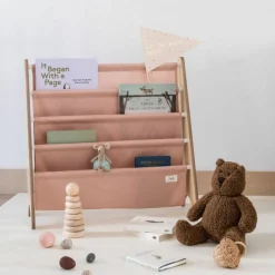 Bibliothèque en tissu recyclé Uni argile