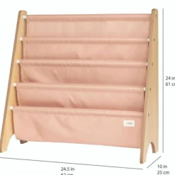 Bibliothèque en tissu recyclé Uni argile