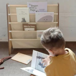 Bibliothèque en tissu recyclé Beige