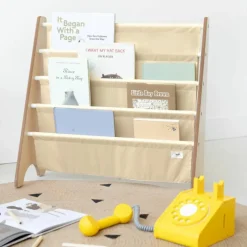 Bibliothèque en tissu recyclé Beige