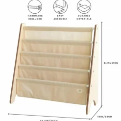 Bibliothèque en tissu recyclé Beige