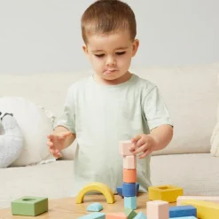 Blocs à empiler et hochet (24 pièces)