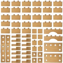 Blocs de construction en bois FSC Brick A Block Builder (59 pièces)