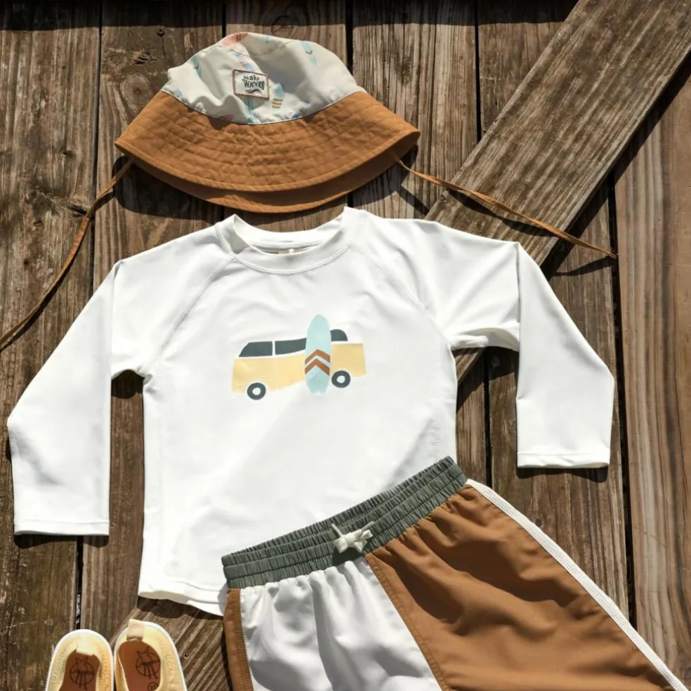 Bob anti-UV Planches de surf écru (3-6 ans)