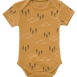 Body manches courtes en coton bio Woods spruce yellow (6-12 mois : 67 à 74 cm)