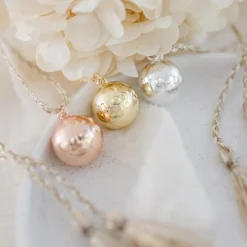 Bola de grossesse Astre cordon moka (plaqué argent 925)