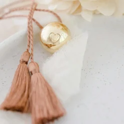 Bola de grossesse Cœur à cœur cordon blush (or jaune 18 carats)