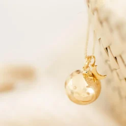 Bola de grossesse Gri-Gri Lune chaîne (or jaune 18 carats)