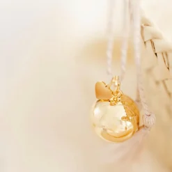 Bola de grossesse Gri-Gri Cœur cordon biscuit (or jaune 18 carats)
