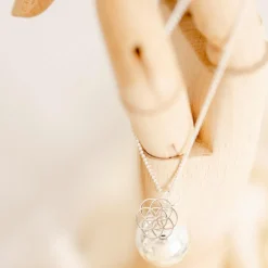 Bola de grossesse Gri-Gri Graine de vie chaîne (plaqué argent 925)