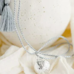 Bola de grossesse Nymphéa cordon personnalisable (plaqué argent 925)