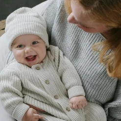 Bonnet bébé en teddy coton bio Soul Linen (0-3 mois)