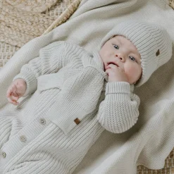 Bonnet bébé en teddy coton bio Soul Linen (0-3 mois)